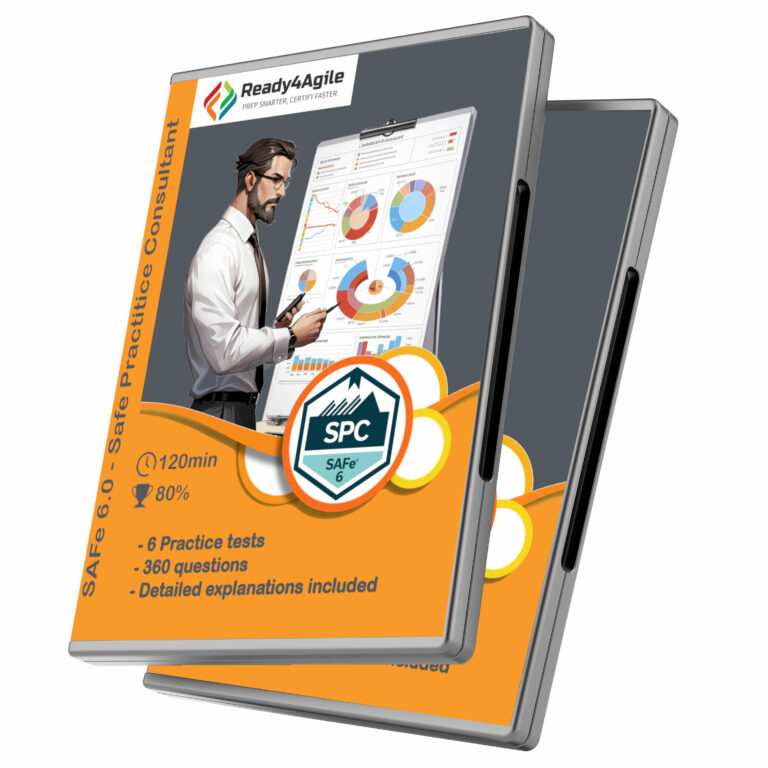 DVD cover box for SAFe 6.0 - SAFe Practice Consultant (SPC) - 6 practice tests